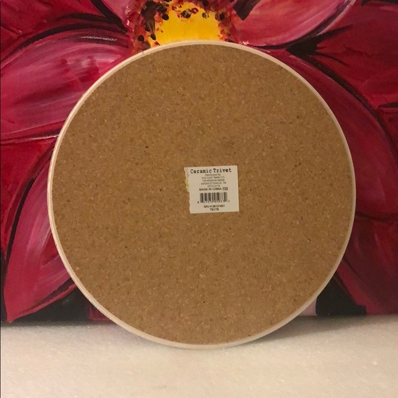 Whimsical Ceramic Trivet 8" - Picture 5 of 7